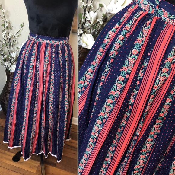 Vintage Original Alpen Trachten Boho Skirt 36 - Picture 4 of 9